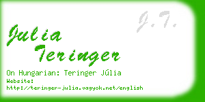 julia teringer business card